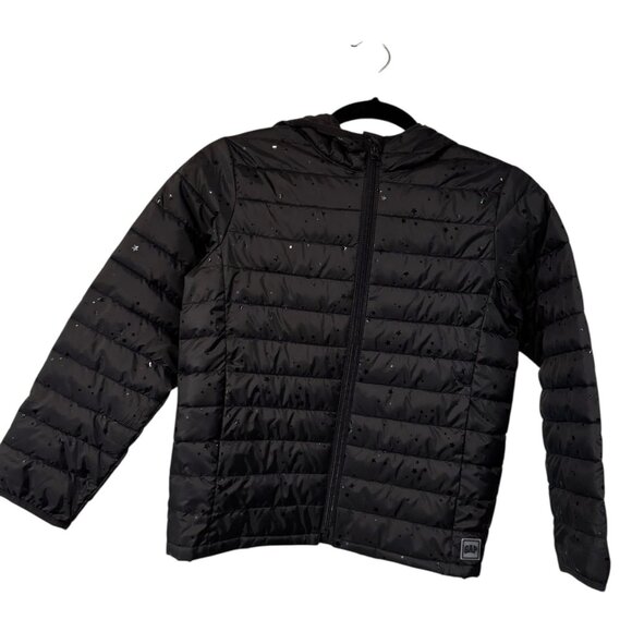 GAP Other - GAP Kids M Primaloft Puffer Jacket Lightweight Black Stars Hood NWOT